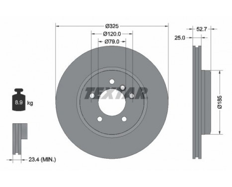 Brake Disc PRO+ 92106905 Textar