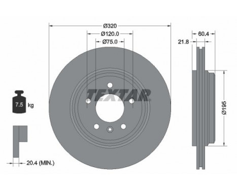 Brake Disc PRO 92107003 Textar