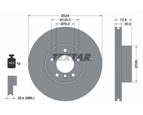 Brake Disc PRO+ 92107105 Textar