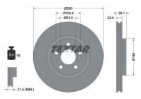 Brake Disc PRO+ 92108505 Textar