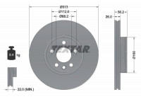 Brake Disc PRO+ 92109905 Textar