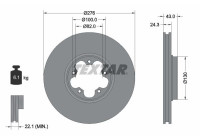 Brake Disc PRO 92110003 Textar