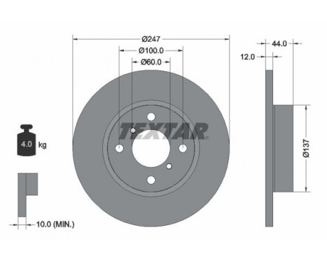 Brake Disc PRO 92110803 Textar