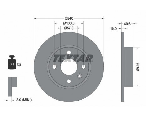 Brake Disc PRO 92111003 Textar