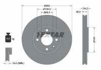 Brake Disc PRO 92111603 Textar