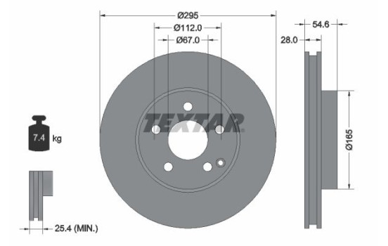 Brake Disc PRO+ 92115105 Textar