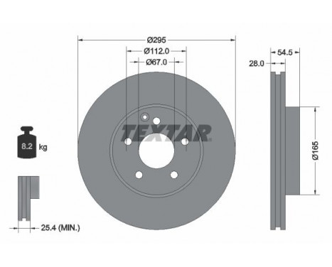 Brake Disc PRO+ 92115205 Textar