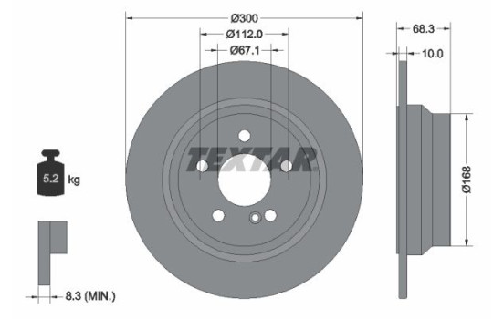 Brake Disc PRO+ 92115405 Textar