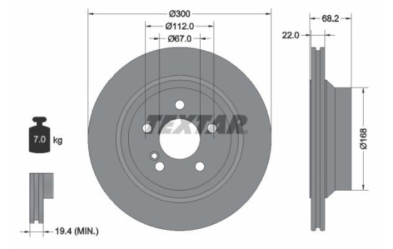 Brake Disc PRO+ 92115505 Textar