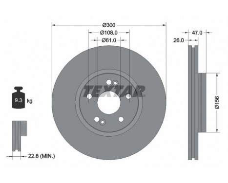 Brake Disc PRO 92119003 Textar