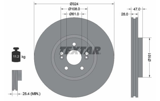 Brake Disc PRO+ 92119405 Textar