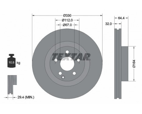 Brake Disc PRO+ 92119905 Textar