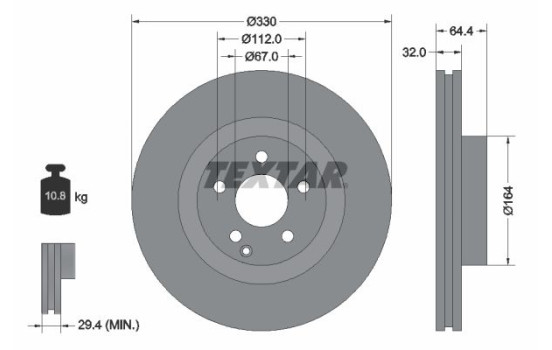 Brake Disc PRO+ 92119905 Textar