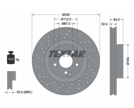 Brake Disc PRO+ 92120207 Textar