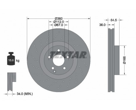 Brake Disc PRO+ 92120305 Textar