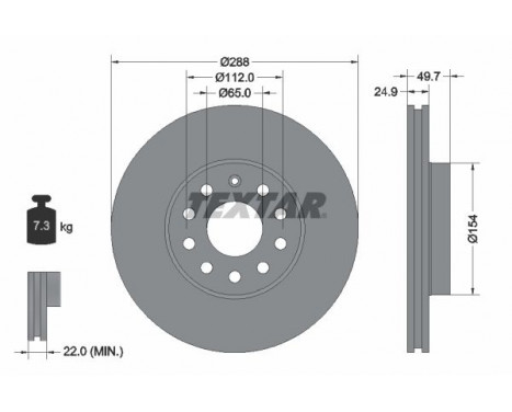 Brake Disc PRO+ 92120805 Textar