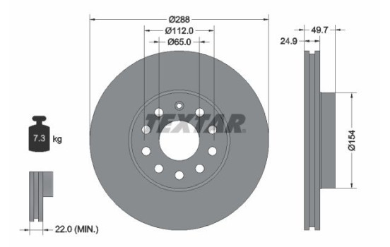 Brake Disc PRO+ 92120805 Textar