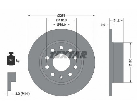 Brake Disc PRO 92120903 Textar