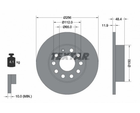 Brake Disc PRO 92121103 Textar