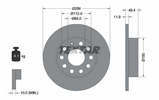 Brake Disc PRO 92121103 Textar