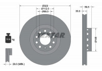 Brake Disc PRO 92122103 Textar