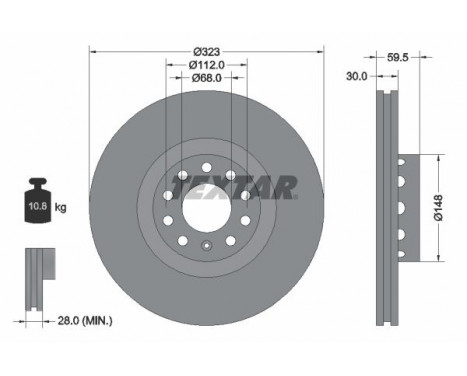 Brake Disc PRO 92122103 Textar