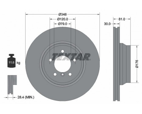 Brake Disc PRO+ 92122905 Textar