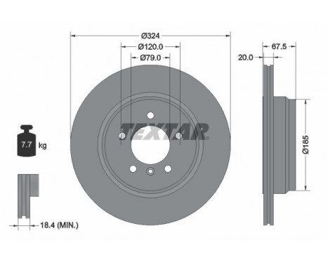 Brake Disc PRO 92123103 Textar