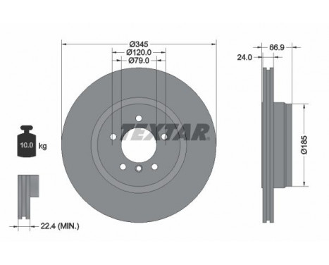 Brake Disc PRO 92123203 Textar
