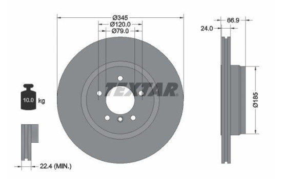 Brake Disc PRO 92123203 Textar