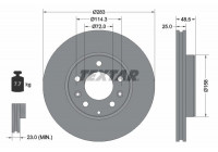 Brake Disc PRO 92125503 Textar