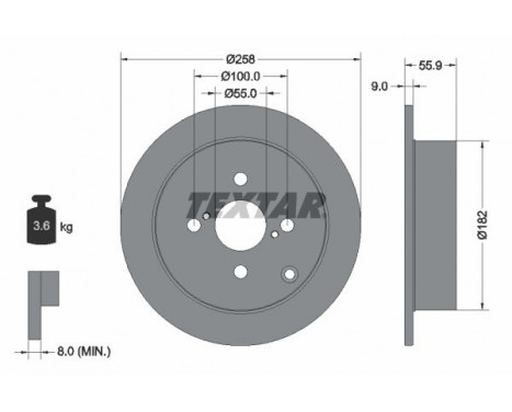 Brake Disc PRO 92126103 Textar