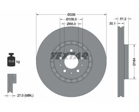 Brake Disc PRO+ 92126705 Textar