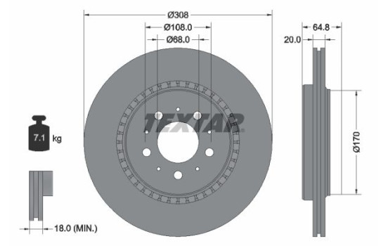Brake Disc PRO 92126803 Textar
