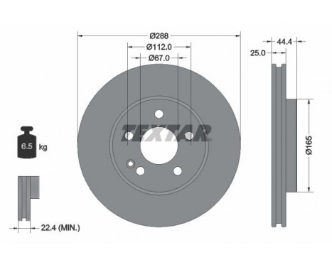 Brake Disc PRO+ 92132005 Textar