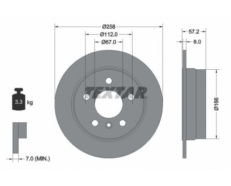 Brake Disc PRO 92132103 Textar