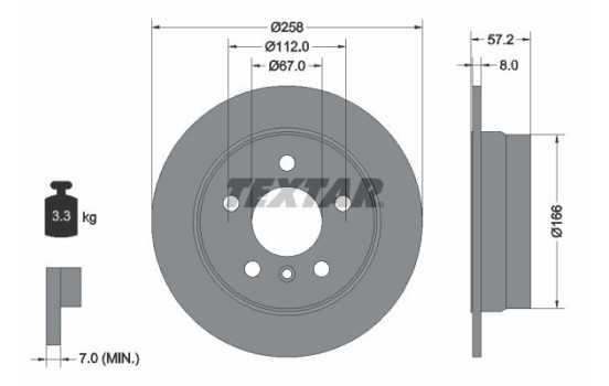 Brake Disc PRO 92132103 Textar