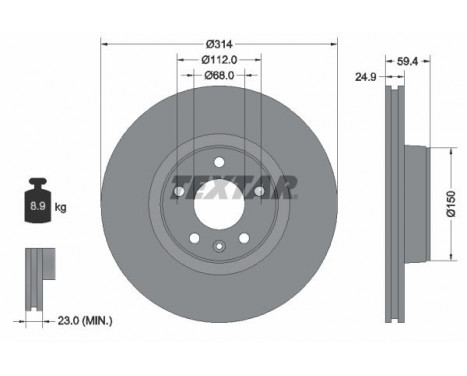 Brake Disc PRO+ 92132205 Textar