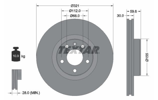 Brake Disc PRO+ 92132305 Textar