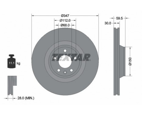 Brake Disc PRO+ 92132405 Textar