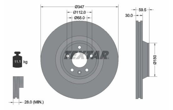 Brake Disc PRO+ 92132405 Textar
