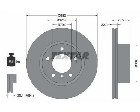 Brake Disc PRO+ 92132805 Textar