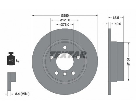 Brake Disc PRO 92132903 Textar