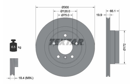 Brake Disc PRO 92133003 Textar