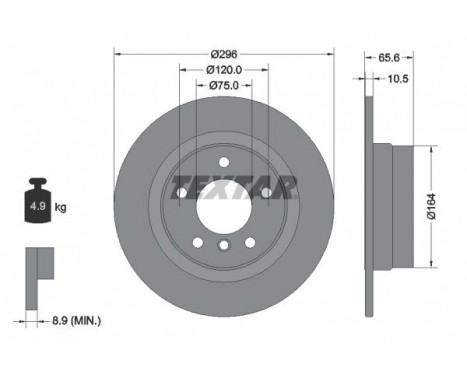 Brake Disc PRO 92133103 Textar