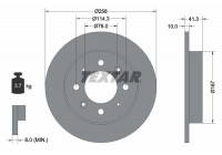 Brake Disc PRO 92134303 Textar