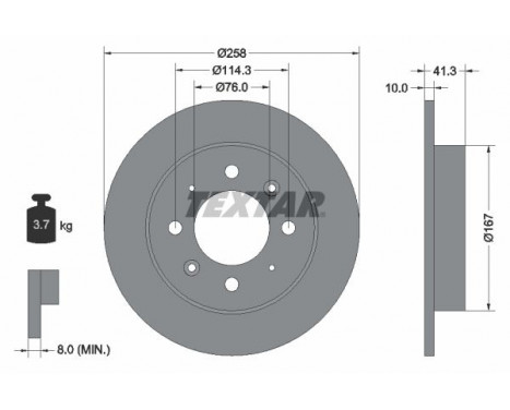 Brake Disc PRO 92134303 Textar