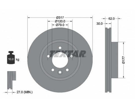 Brake Disc PRO+ 92134505 Textar