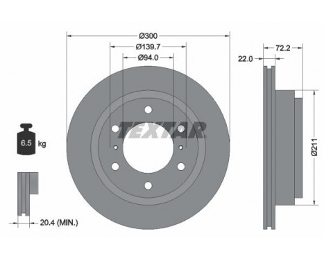 Brake Disc PRO 92135103 Textar