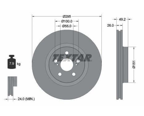 Brake Disc PRO 92135603 Textar